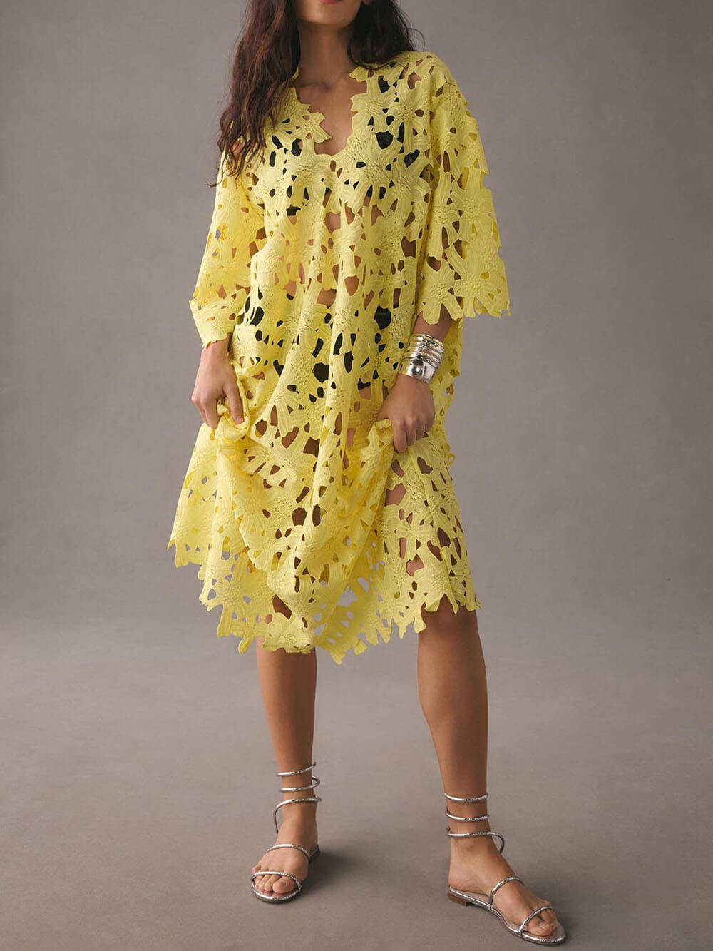 Kant Cover-Up Strand Midi Jurk