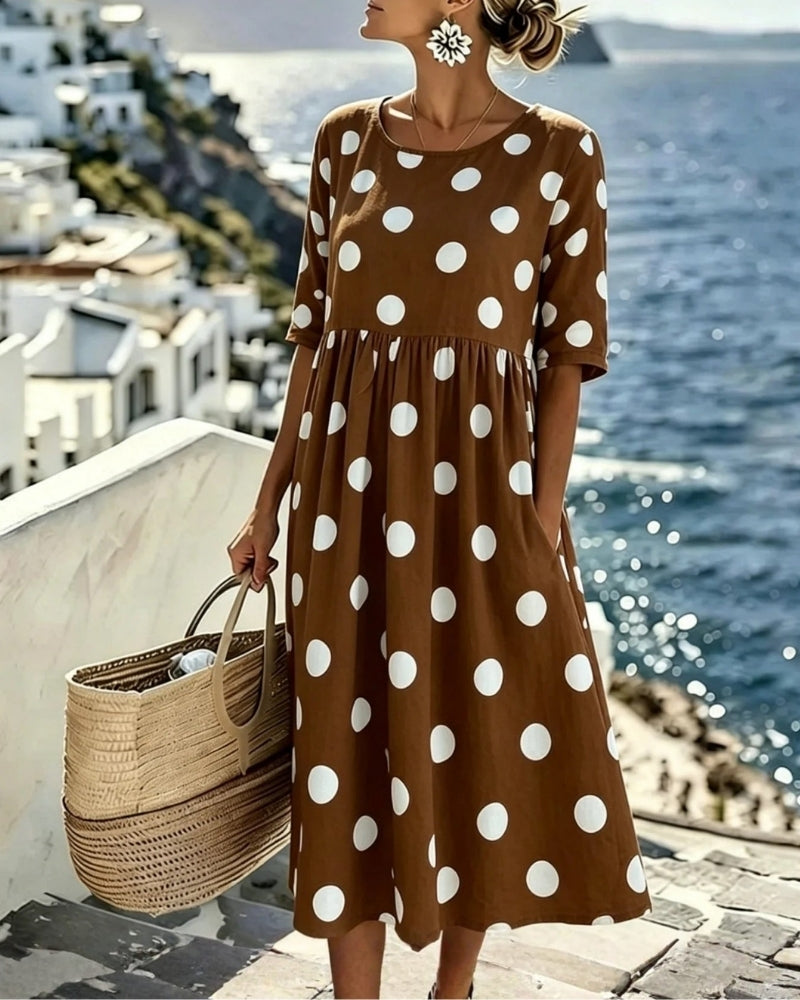 Rosanna | Midi Picnic Jurk in Pasteltinten