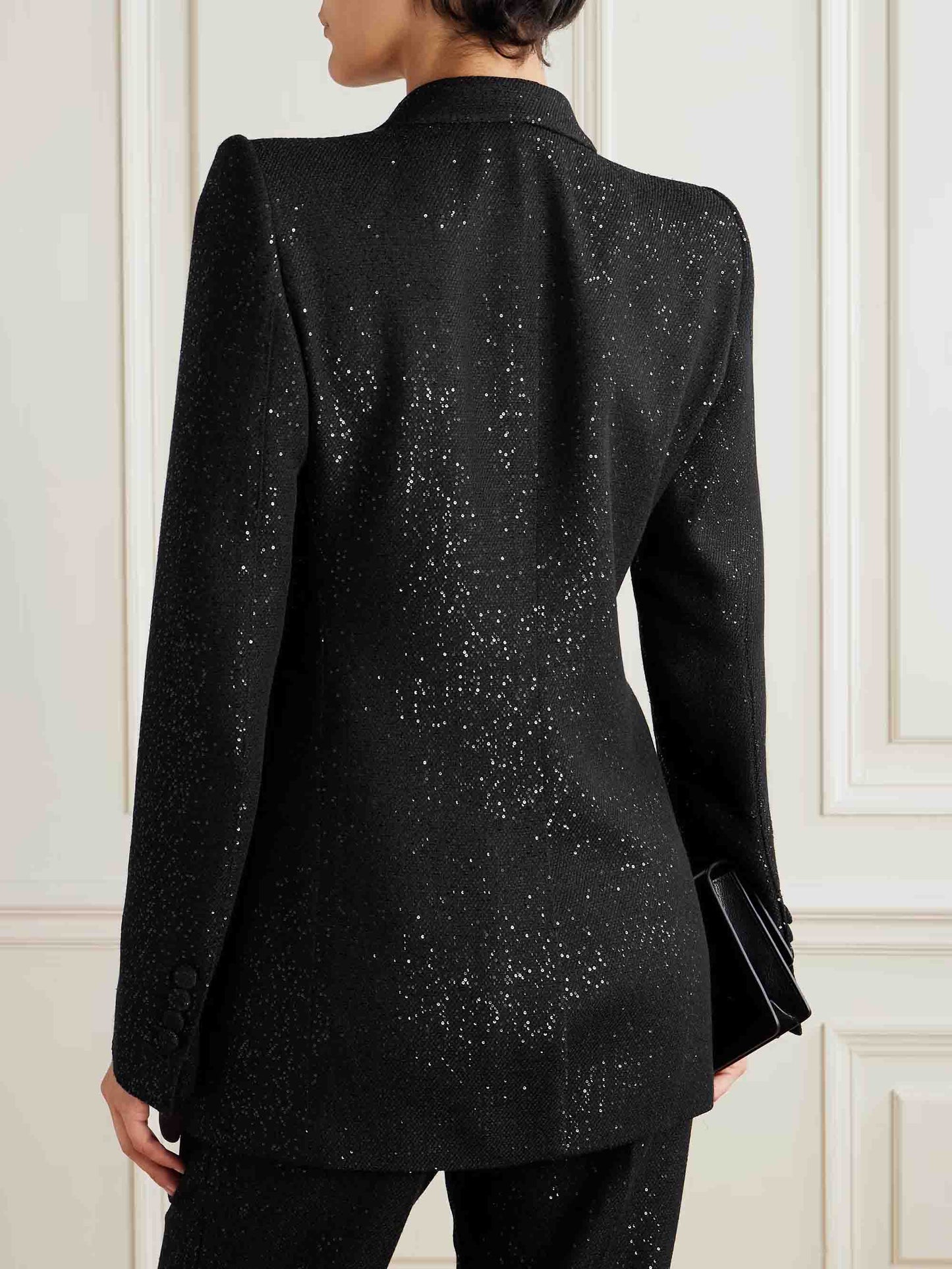 Exquise Blazer Versierd met Pailletten