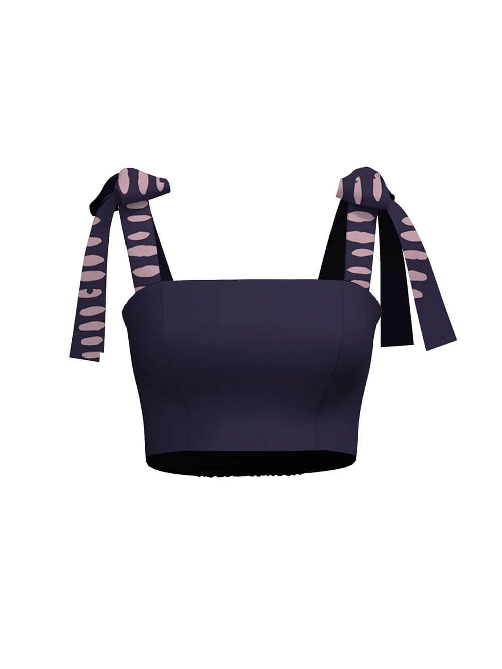 Exquise Cropped Tanktop met Vierkante Hals en Strik