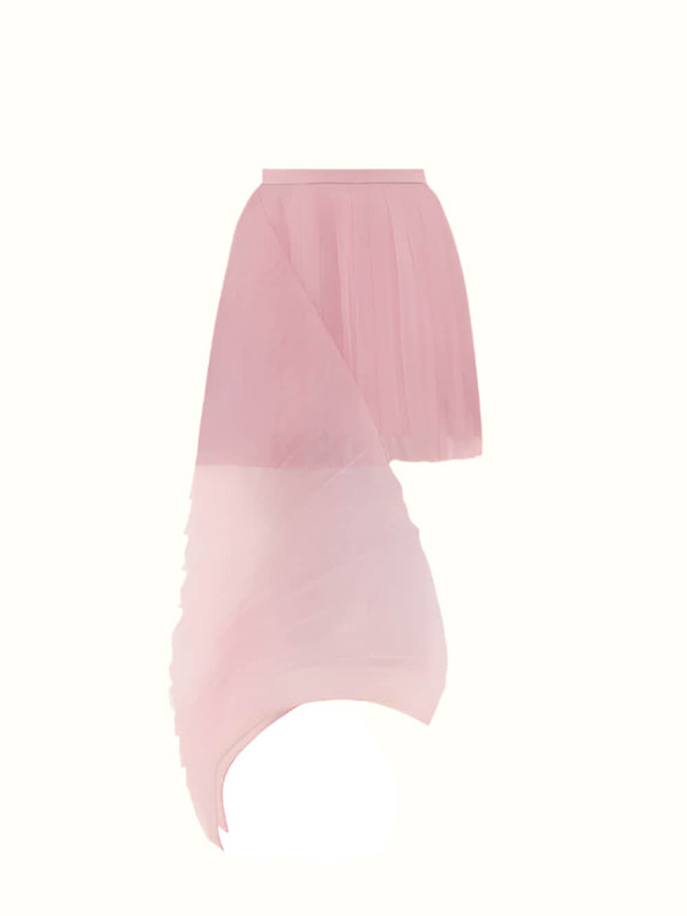 Delicate Cape Top En Asymmetrische Geplooide Minirok Set