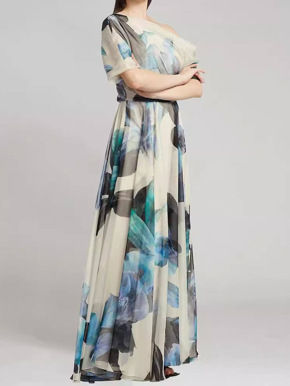 Bohemian Vakantie Stijl Strapless Lolita Rok Print Jurk