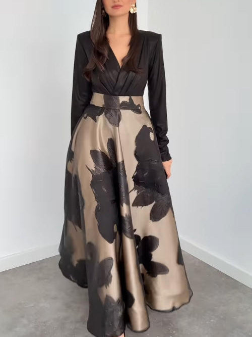 Elegante Franse Jacquard Midi Rok Twee-Delige Set