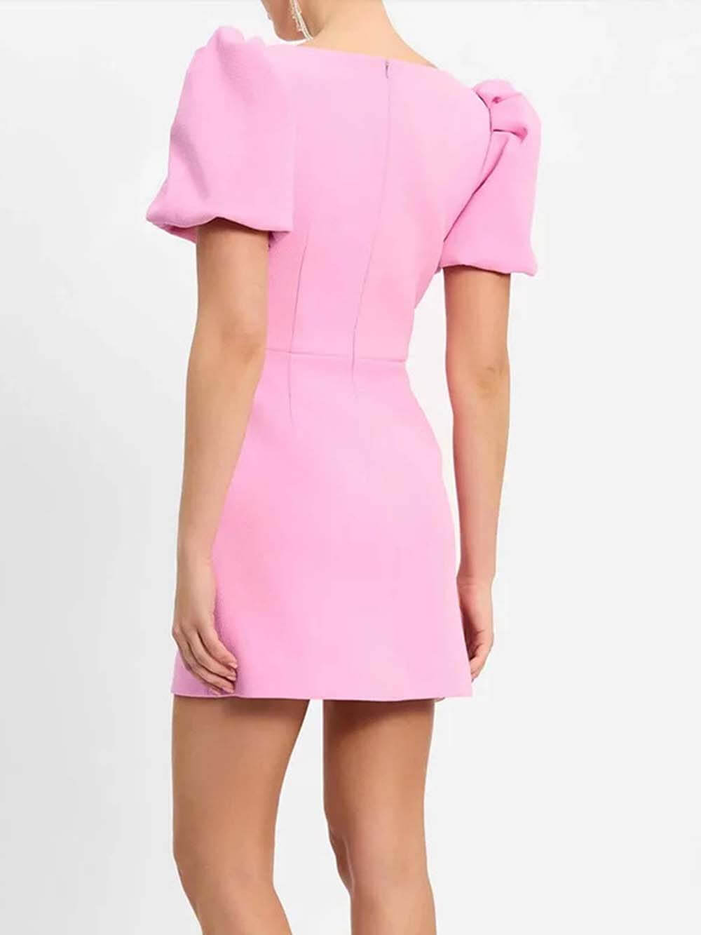 Elegant en Zoet Puff Sleeve Sequin Avondjurk