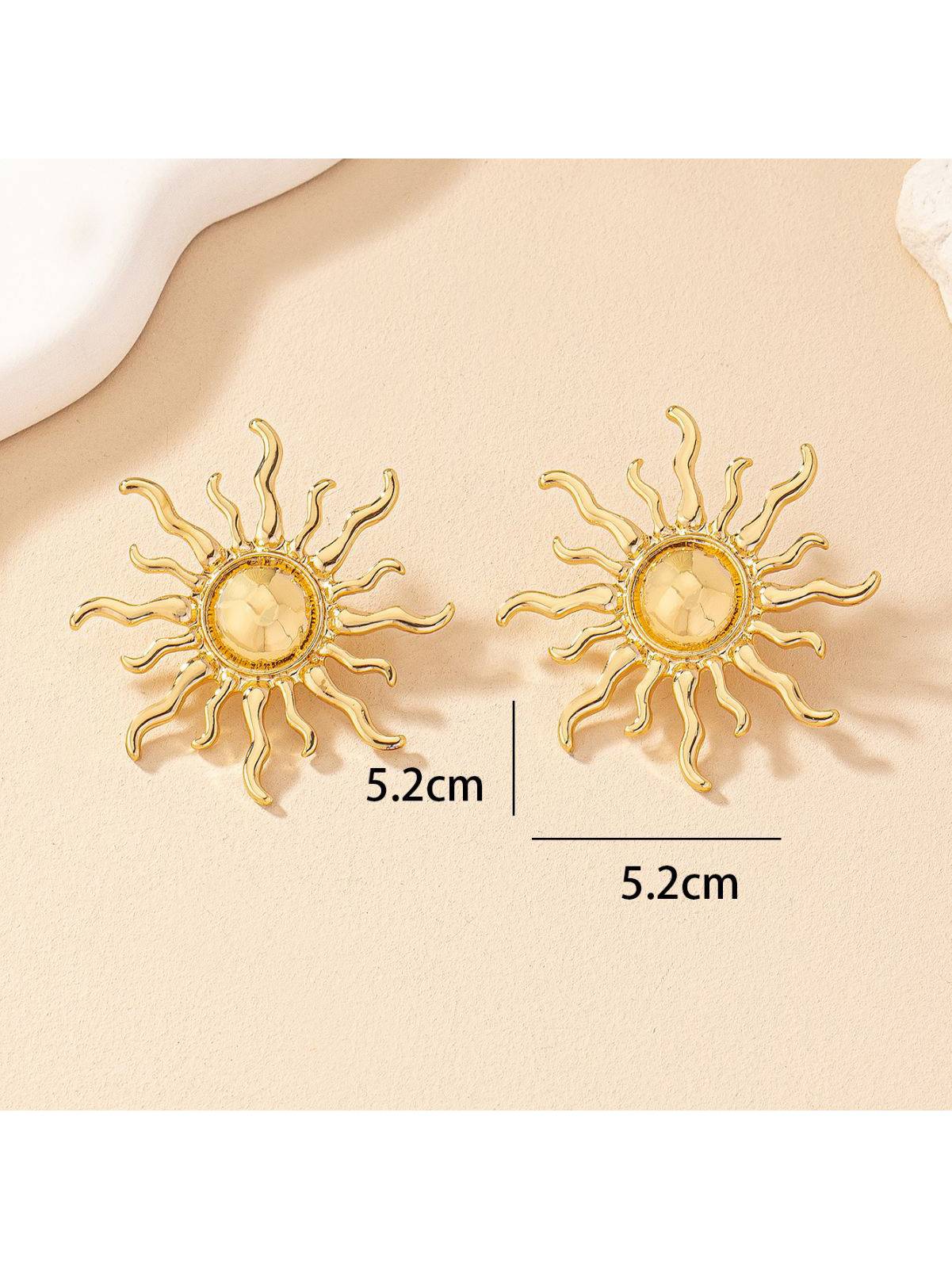 Vintage Zonne Stud Oorbellen