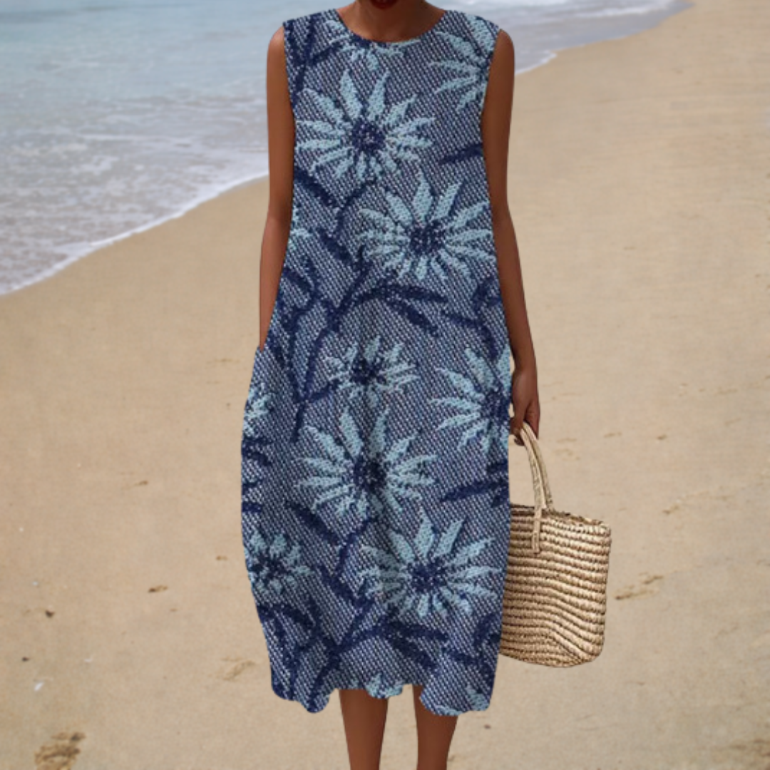 Helena | Elegante Midi Bloemenjurk