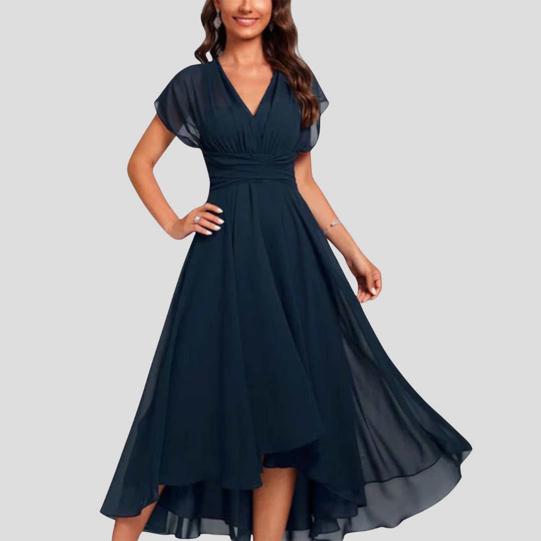 Enid™ – Vloeiende & Elegante Avondjurk met V-hals