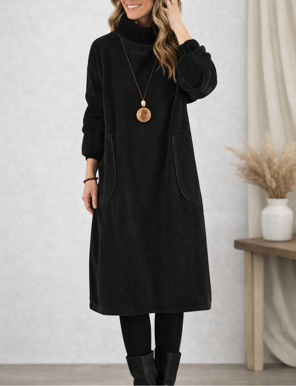 Jenny™ - Col midi-jurk