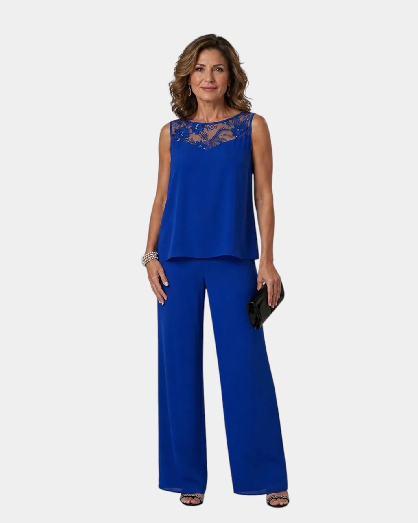 Adalie | Set van broek, blouse en bijpassende jas