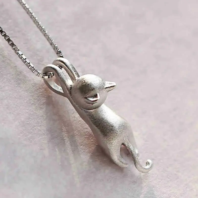 Leuke Ketting met een Zilveren Kitten 925