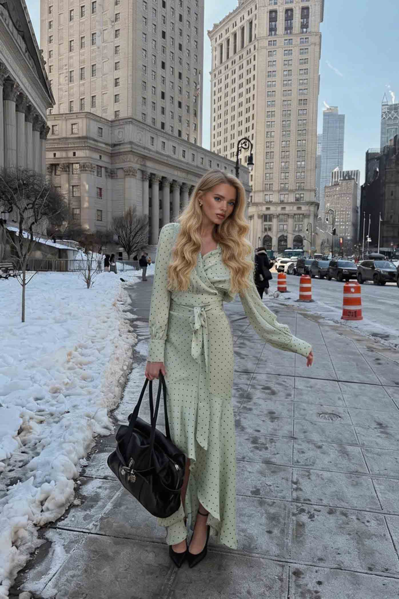 Polka Dot Shirt En Fishtail Rok Set