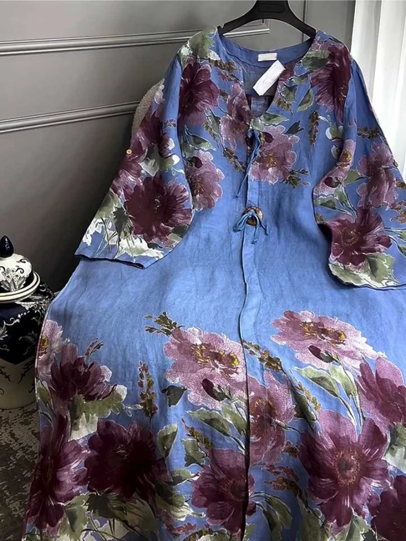 Sierla™ – Lange jurk met bloemen