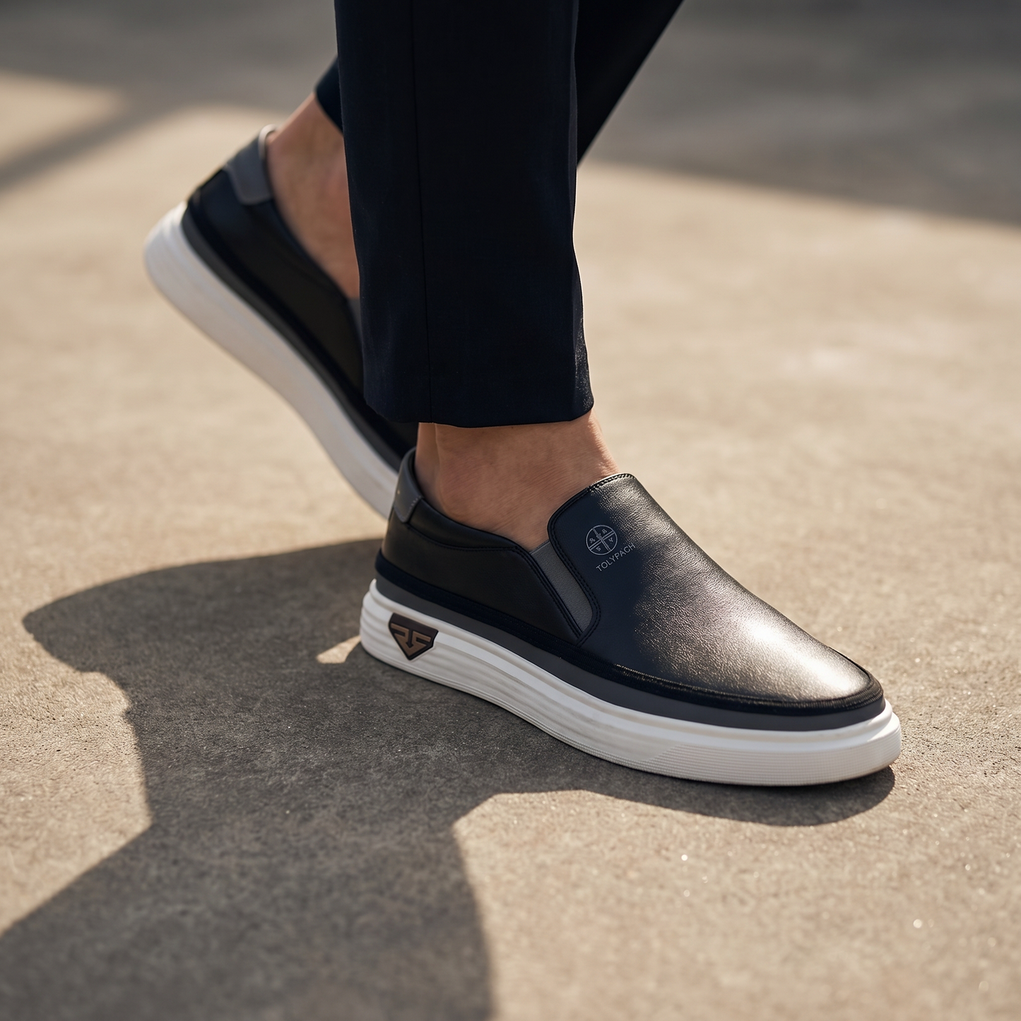 Elsera – Leren slip-on sneakers voor heren