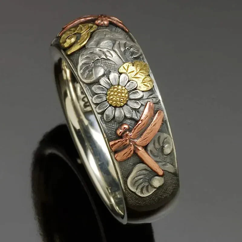 Vintage Zilveren Natura Ring