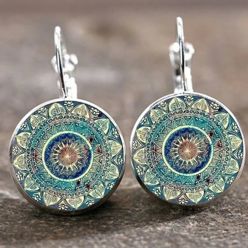 Vintage Mandala Oorbellen Rond