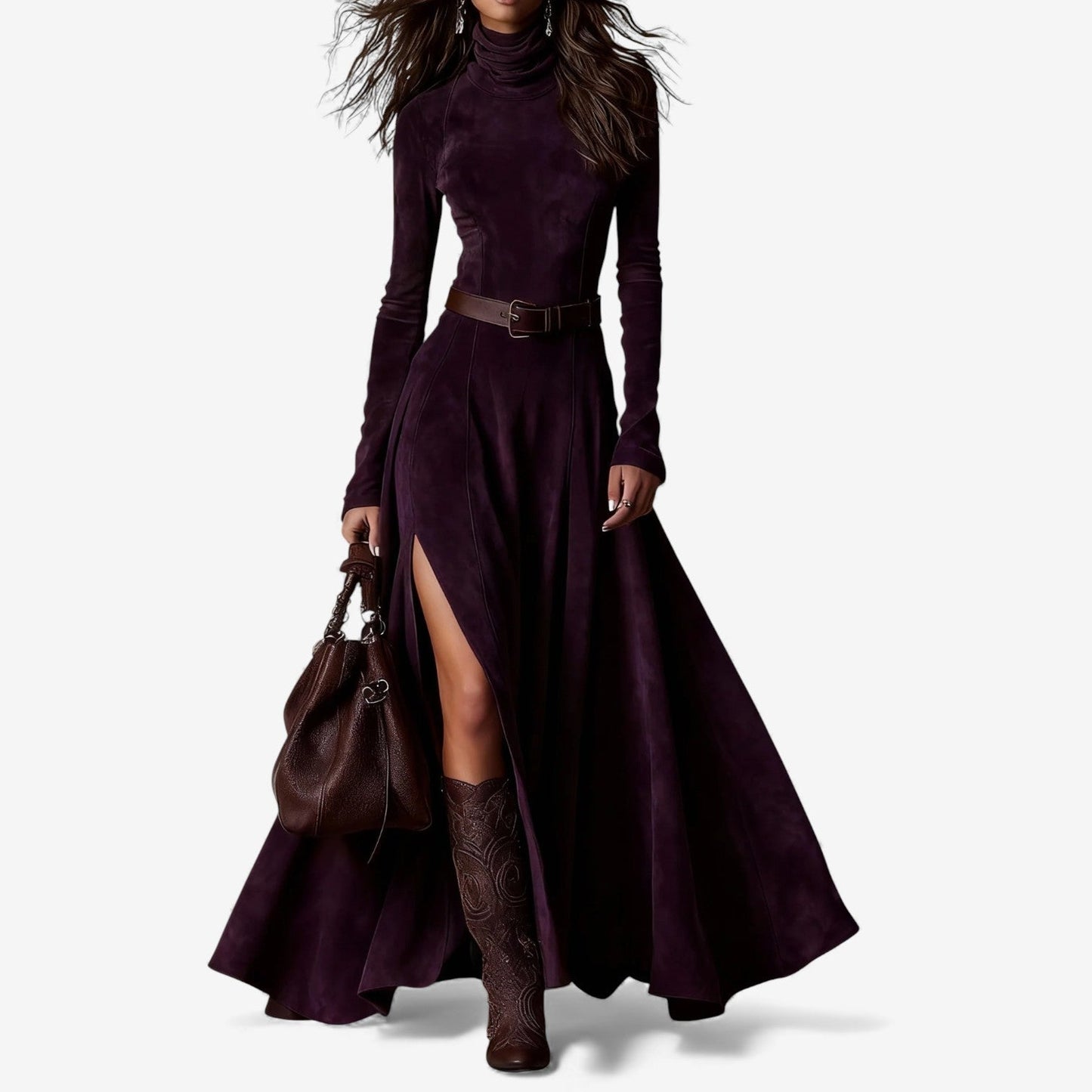 Belinda™ – Elegante lange jurk met vloeiende silhouet