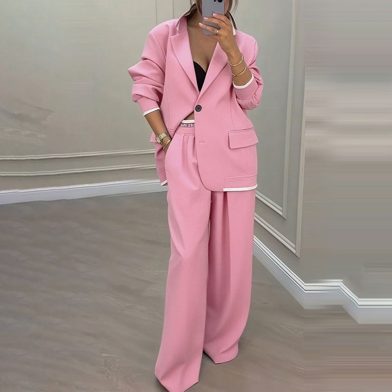 Blazer & broekpak met wijde pijpen – Strakke lijnen en luchtig draagcomfort voor een zelfverzekerde look, de hele dag door