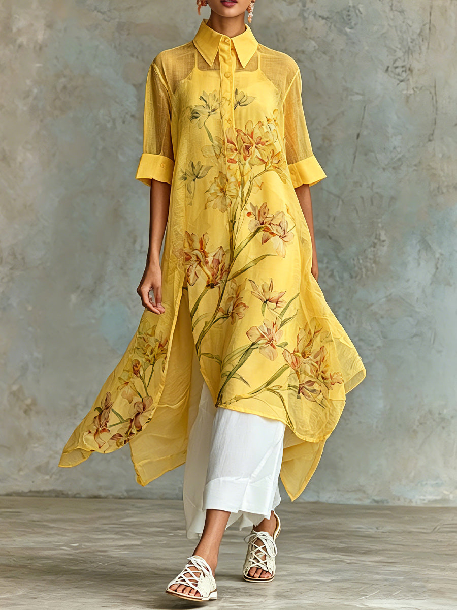 Brunella | Compleet Twee Delen met Midi Bloemenjurk