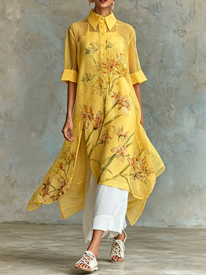 Brunella | Compleet Twee Delen met Midi Bloemenjurk