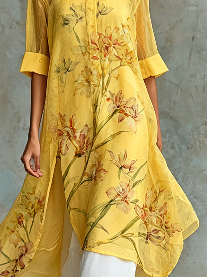 Brunella | Compleet Twee Delen met Midi Bloemenjurk