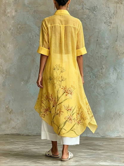 Brunella | Compleet Twee Delen met Midi Bloemenjurk