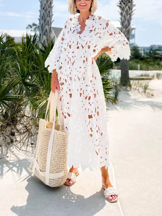 Kant Cover-Up Strand Midi Jurk