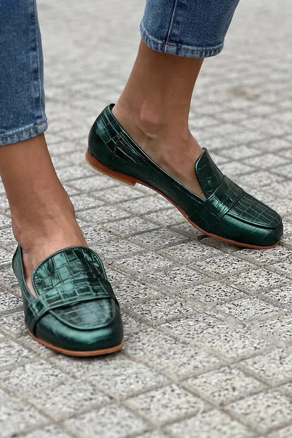 Ottilie | Loafer met Krokodilstructuur