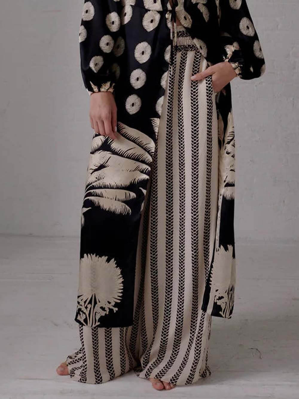 Unieke Etnische Print Oversized Cardigan Top