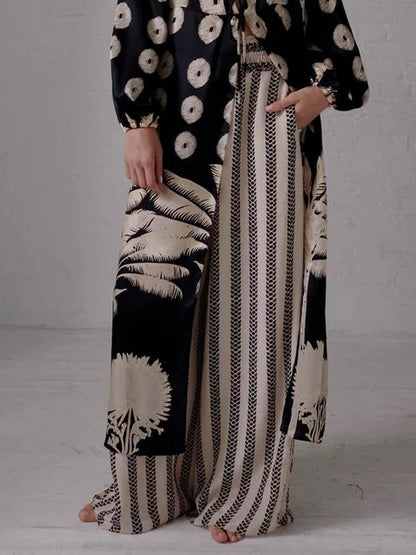 Unieke Etnische Print Oversized Cardigan Top
