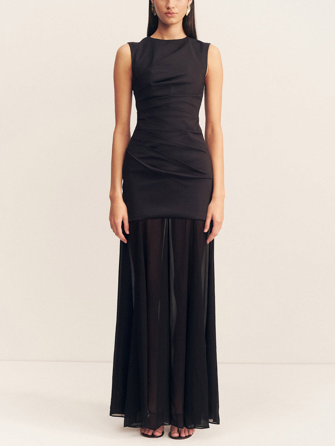 Elegante Casual Open Rug Draped Maxi Jurk