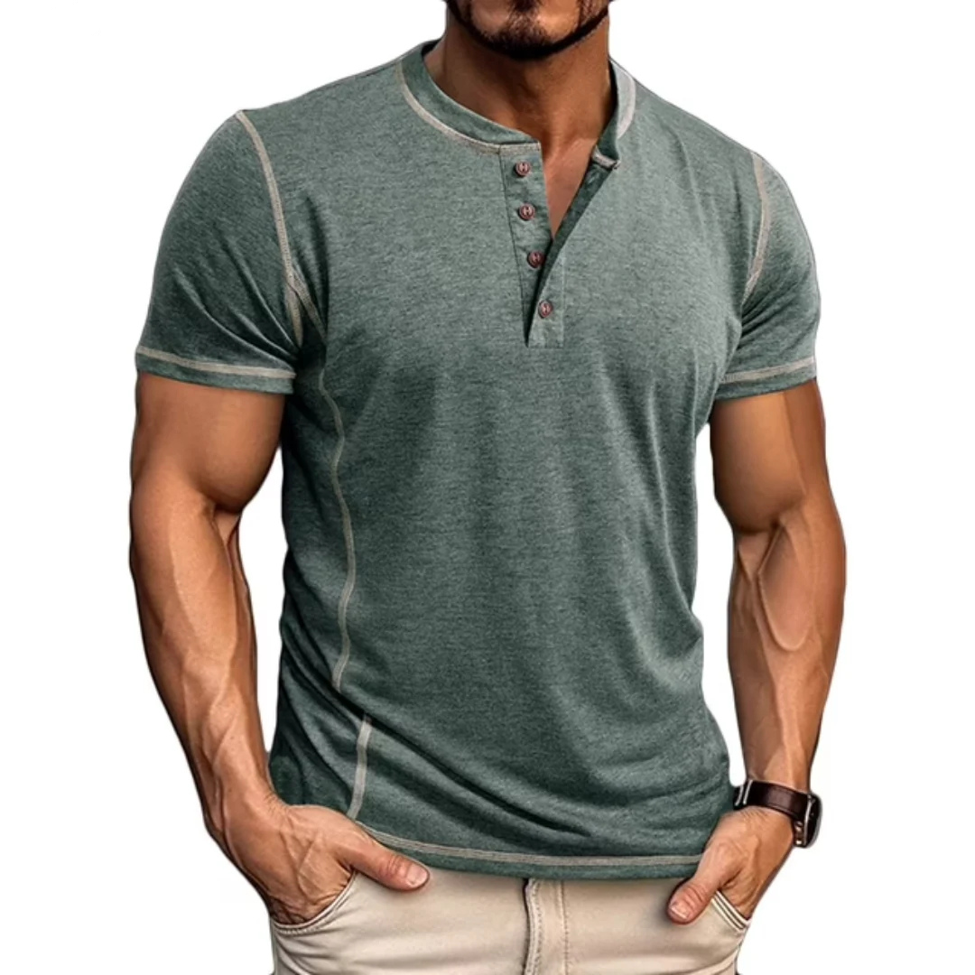Timo | Stijlvol T-shirt met Henley-hals