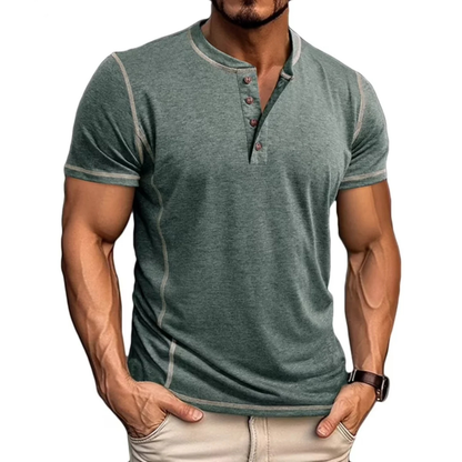 Timo | Stijlvol T-shirt met Henley-hals