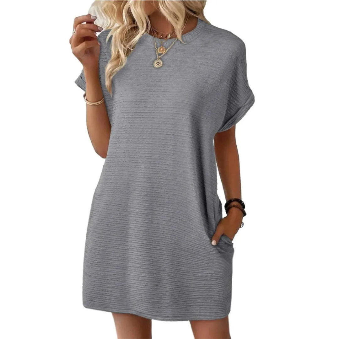 Ivay™ – Minimalistisch Zomerjurk met Ronde Hals