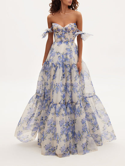 Bloem Maxi Tie-strap Jurk
