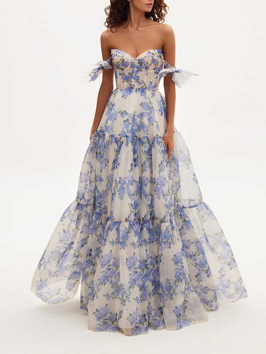 Bloem Maxi Tie-strap Jurk