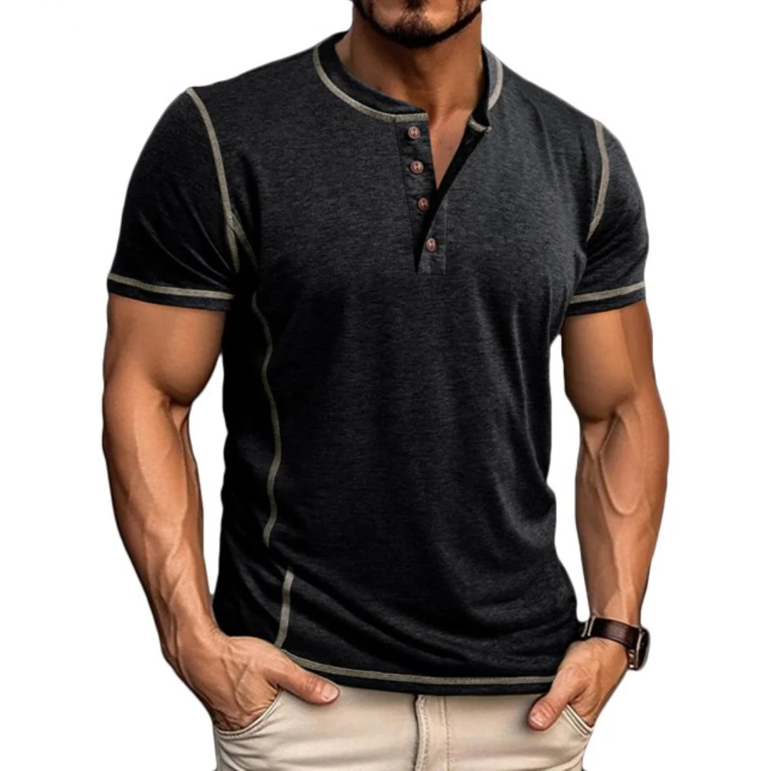 Timo | Stijlvol T-shirt met Henley-hals