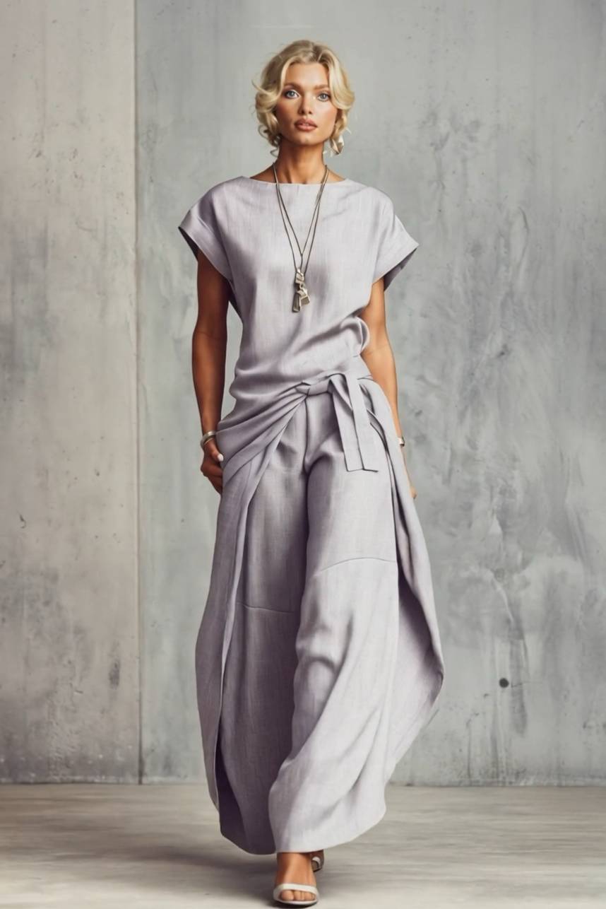 Korte Mouwen Top En Cocoon Broek Set