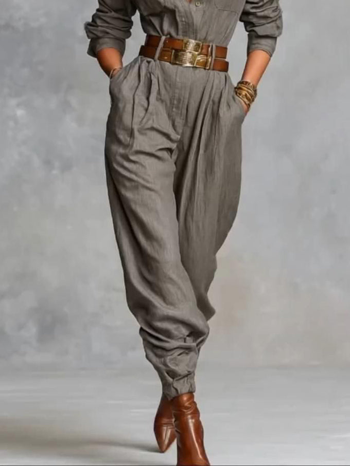 Casual Lange Mouwen Jumpsuit