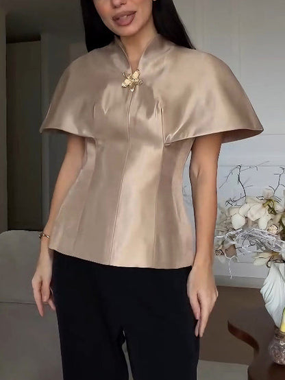 Exquise Turtleneck Sjaal Top