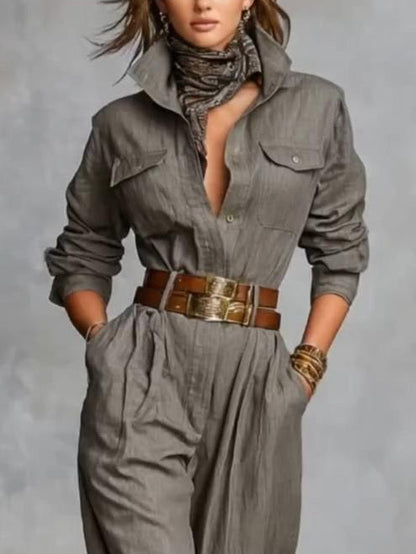 Casual Lange Mouwen Jumpsuit