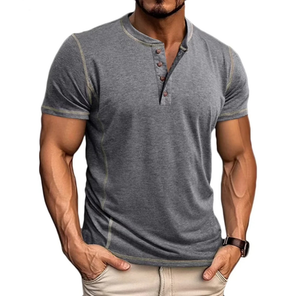 Timo | Stijlvol T-shirt met Henley-hals