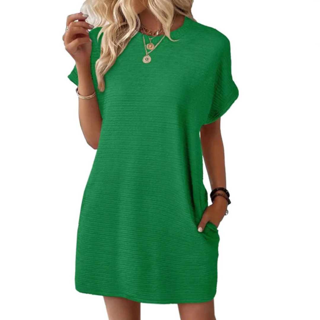 Ivay™ – Minimalistisch Zomerjurk met Ronde Hals