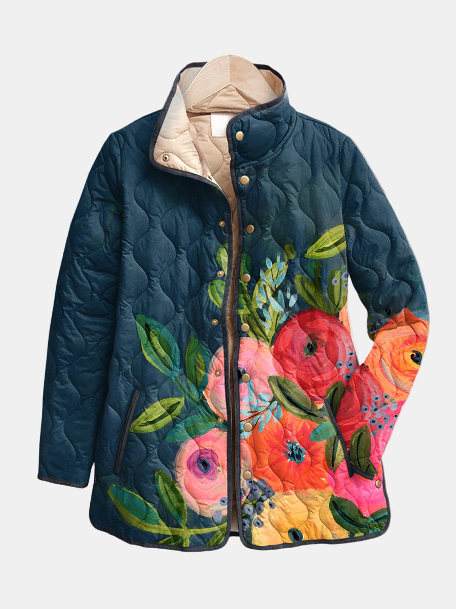DELACROIX | Gewatteerd jasje met print