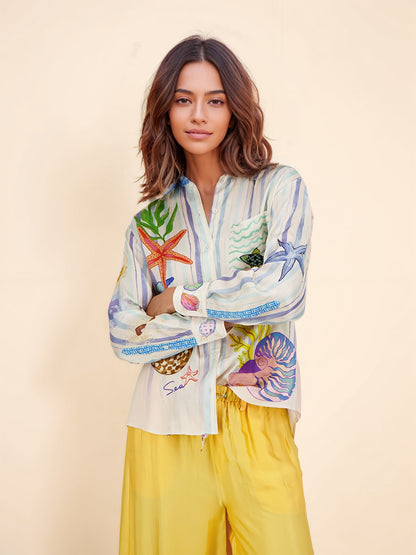 Ocean Themaprint Broek