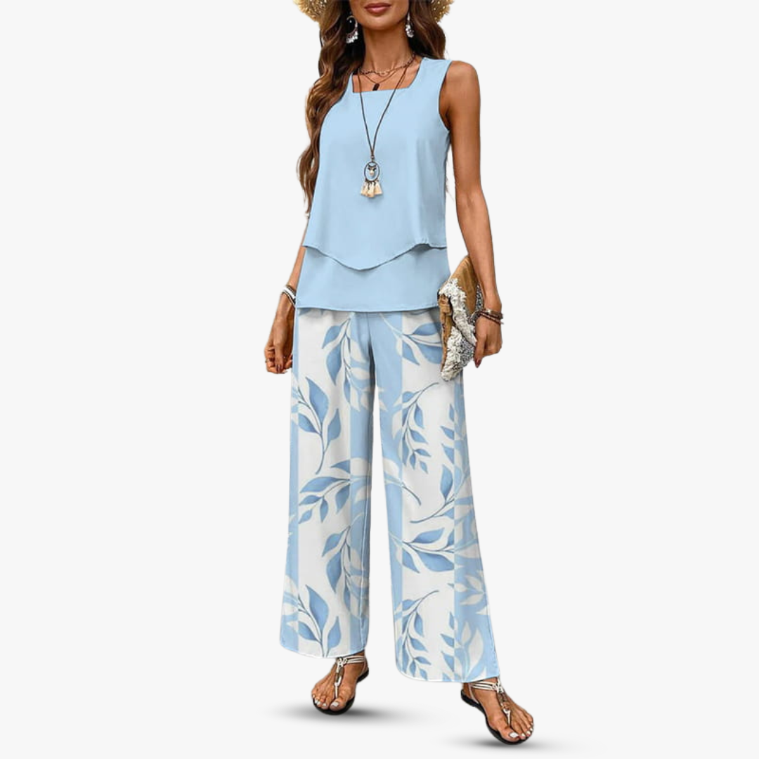 Amara™ – Premium Twee-delig Set met Mouwloos Top en Broek