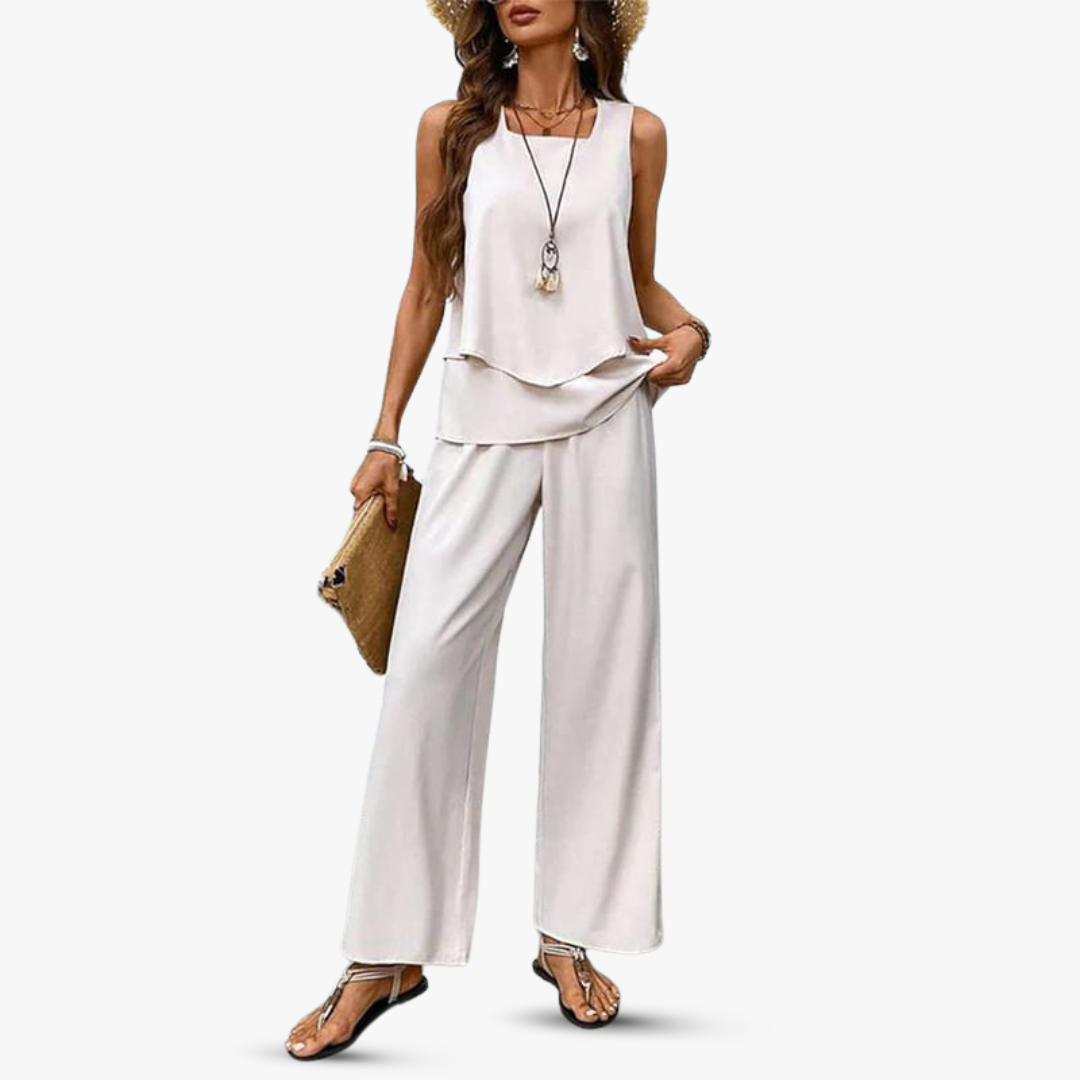Amara™ – Premium Twee-delig Set met Mouwloos Top en Broek