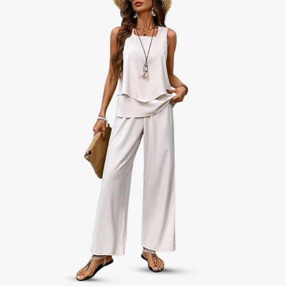 Amara™ – Premium Twee-delig Set met Mouwloos Top en Broek
