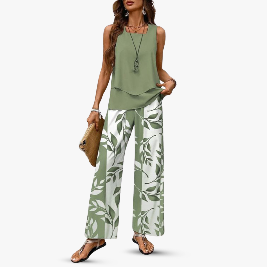 Amara™ – Premium Twee-delig Set met Mouwloos Top en Broek