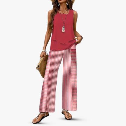 Amara™ – Premium Twee-delig Set met Mouwloos Top en Broek