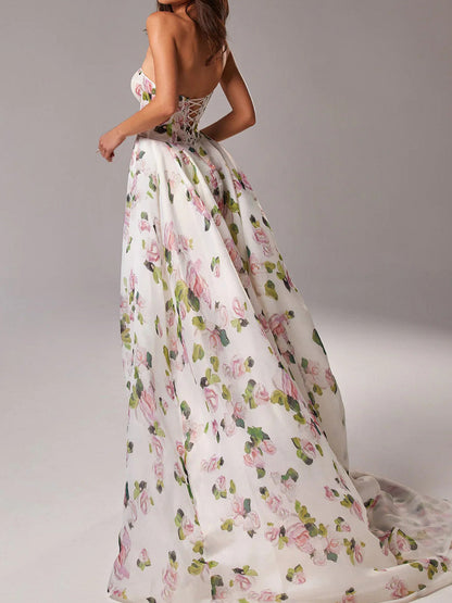 Bloem Maxi Tie-strap Jurk